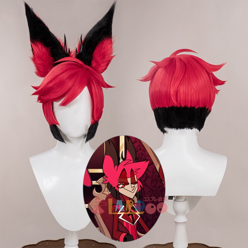 [数量限定] ハズビン ホテル Hazbin Hotel アラスター/Alastor コスプレウィッグ 付け耳+道具+メガネ+ネット付き 耐熱