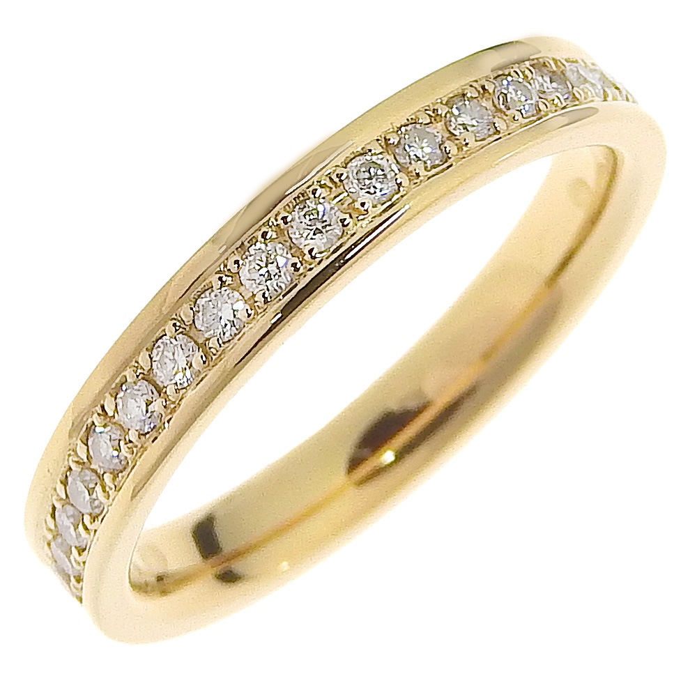 テニスデザイン リング・指輪 K18イエローゴールド ダイヤモンド 11号 D0.38 約3.4g レディース 中古品 Aランク