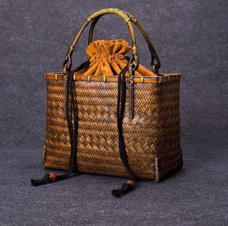 人気 新入荷 手作り 竹編みバッグ 竹かご 小物入れ 収納バスケット ハンドバッグ 竹工芸 竹細工 天然素材 おしゃれ 和風 インテリア 雑貨 ギフト 母の日 誕生日 敬老の日 プレゼント