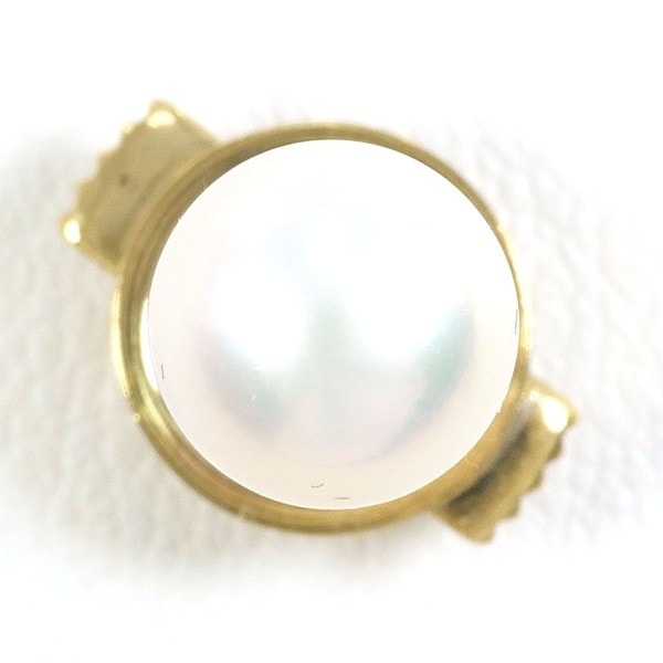 K18 18金 YG イエローゴールド 合金 ピンブローチ パール(真珠) ジュエリー 中古