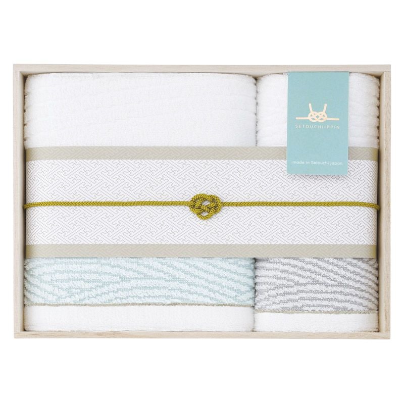 瀬戸内逸品 しおさい バスタオル&フェイスタオル（木箱入）