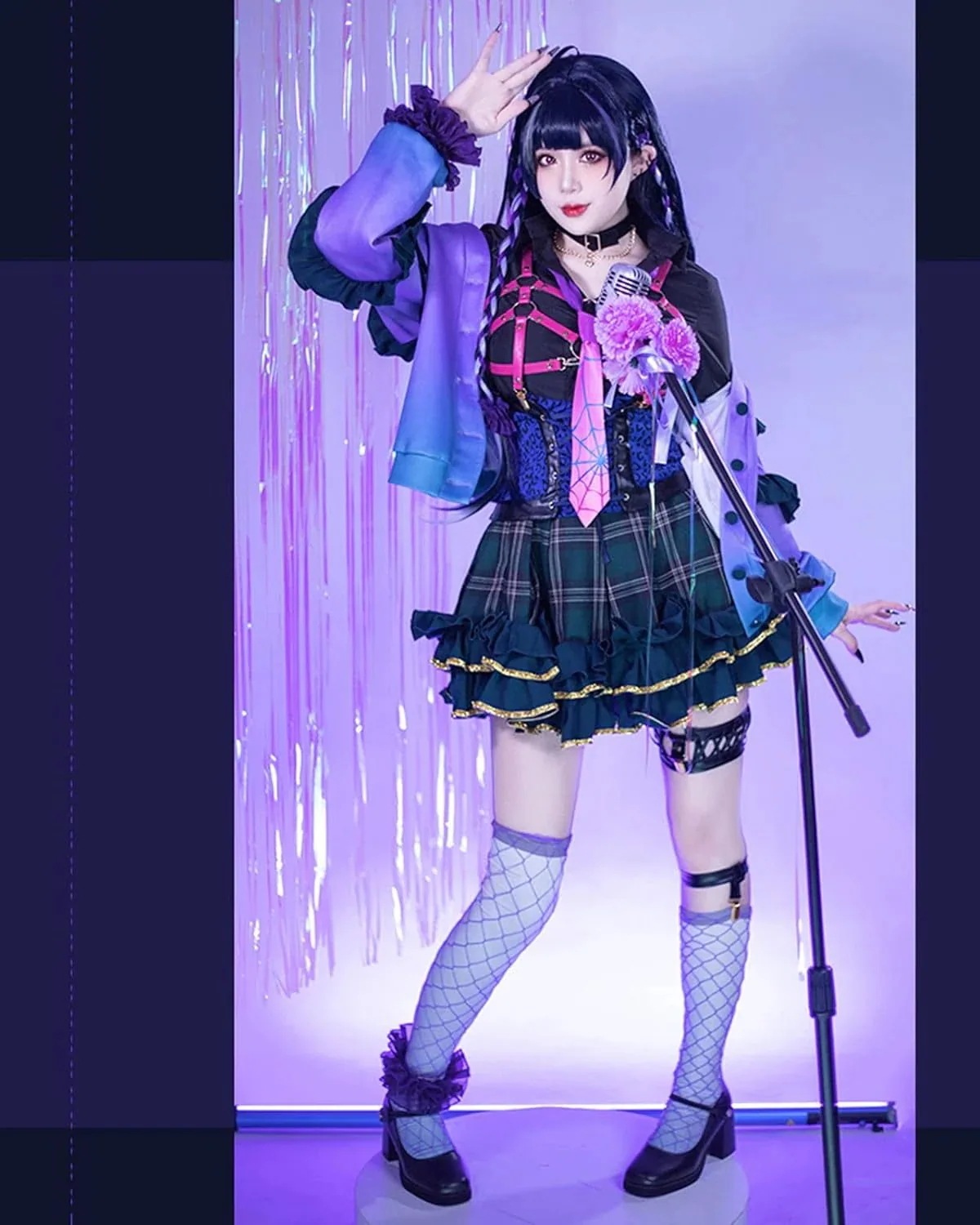 コスプレ衣装 撮影 バーチャル にじさんじ 狂蘭 メロコ Meloco Kyoran コスプレ衣装 2年生 仮装 変装 贈り物 イベント ハロウィン 学園祭 コスプレ衣装 ウィッグ 靴 追加可能