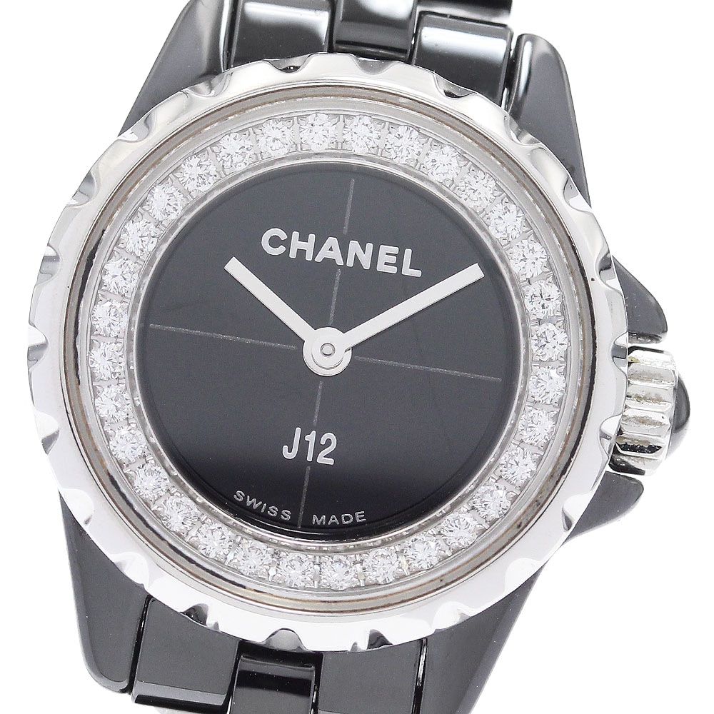 シャネル CHANEL H5235 J12 XS ブラックセラミック ダイヤ クォーツ レディース _904660【中古】