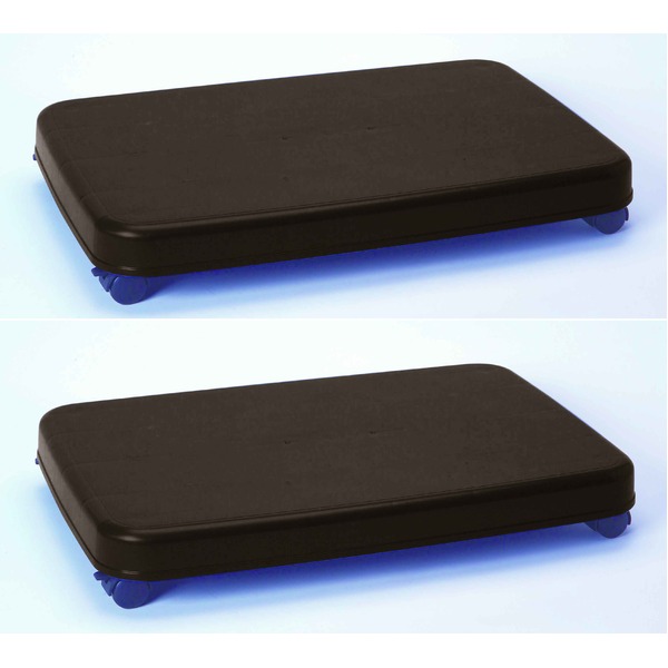 平台車 2台セット LL ダークブラウン 幅50.2cm 滑り止め キャスター付き 日本製 ラクゴロ 押し入れ クローゼット