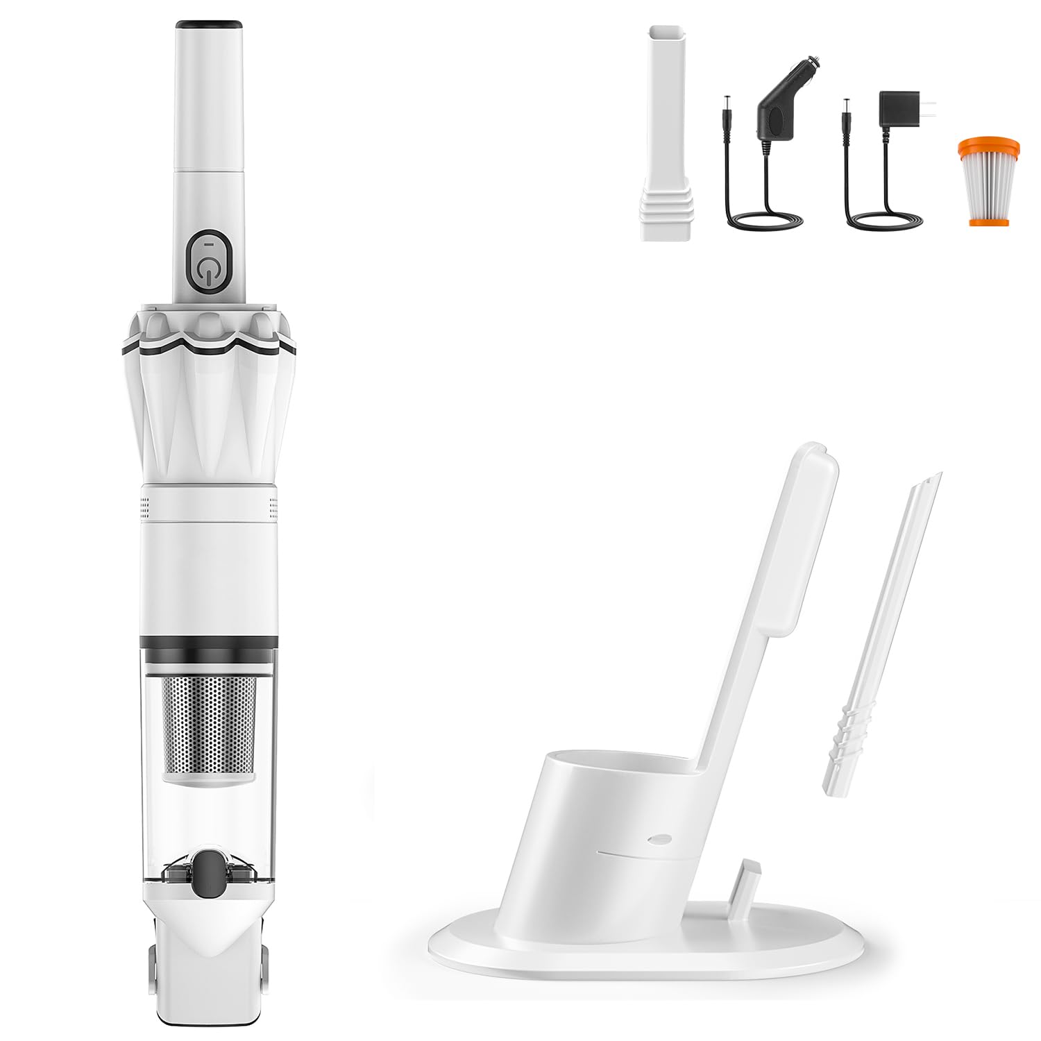 LNSOO ハンディクリーナー 掃除機 コードレス 車用掃除機 15000pa パワフル 吸引 30分間連続稼働 コンパクト 0.5kg 超軽量 スタンド 業務用/キーボード掃除/車内清掃/家具/家庭