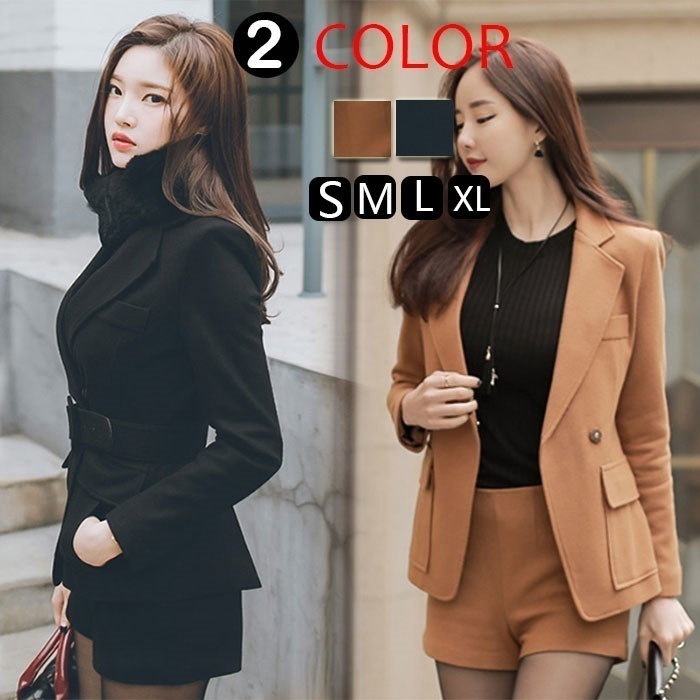 【急速出荷】パンツスーツ レディース 2点セット ビジネススーツ テーラードジャケット ベルト付き ショートパンツ セレモニースーツ フォーマル セットアップ 入学式 卒業式 フォーマル スーツ