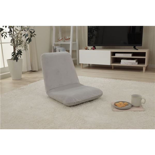 大人かわいい座椅子（ベロア生地） Mサイズ グレー 5,458円