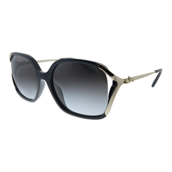 サングラス CoachNew L1116 HC 8280U 50028G Black Plastic Sunglasses Grey Gradient Lens