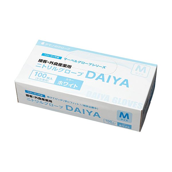 （まとめ）アマノ マーベルグローブ DAIYAホワイト M AM-CF362 1箱（100枚）[x3セット]