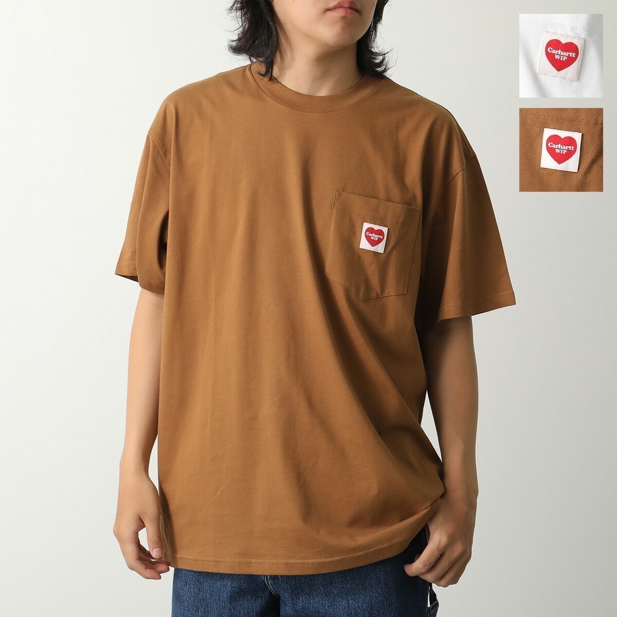 Carhartt WIP カーハート Tシャツ POCKET HEART ポケット ハート I032128 メンズ 半袖 カットソー コットン クルーネック ロゴT カラー2色 【ts】