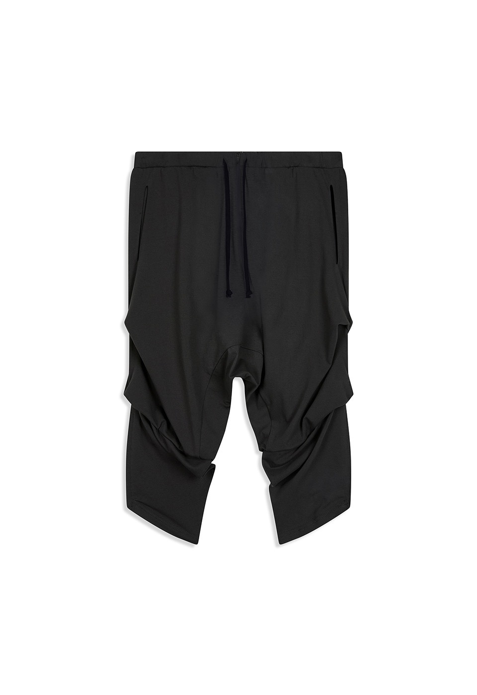 【OPEN Yy】 26SS GATHERED SAROUEL SHORTS : CHARCOAL