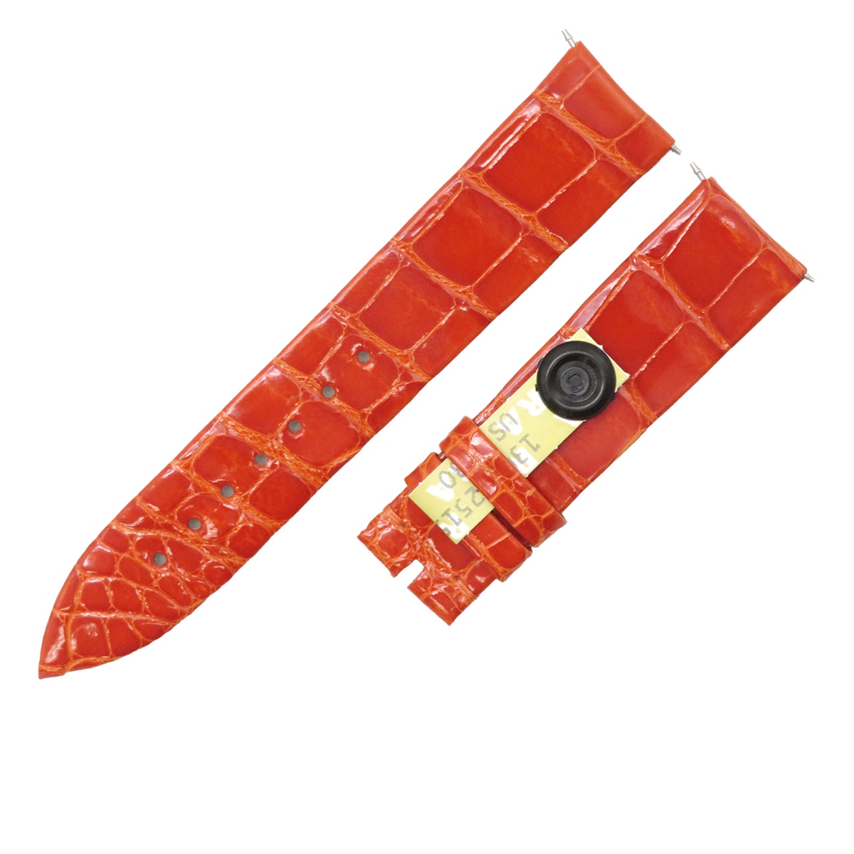 ラウンド 8035用 クロコバンド レディース 未使用 純正 ベルト ショート シャイニー 17mm レッド 赤 3年保証 22,714円