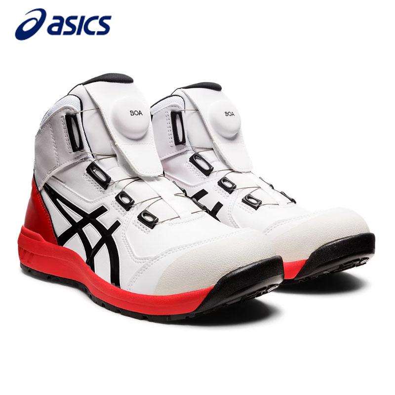 アシックス 安全靴 ウィンジョブ CP304 BOA 3E相当 ハイカット ホワイトブラック 26.0cm 1271A030 セーフティシューズ 作業靴 先芯
