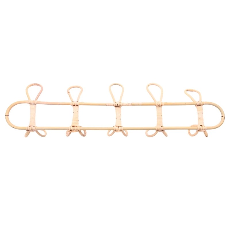 籐の壁のフック,衣類の保管とハンガー,コートラック,帽子,フック,弓の装飾