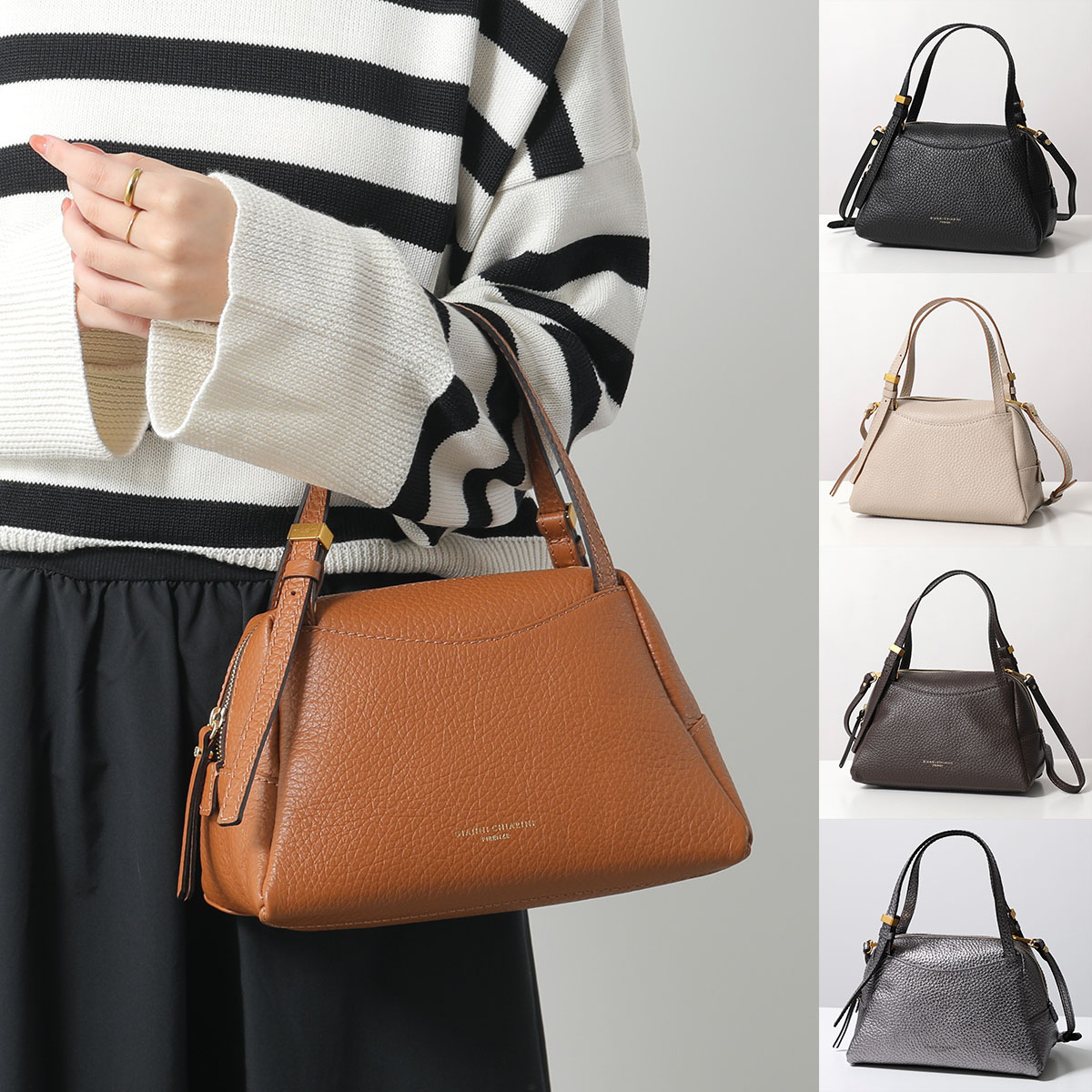 GIANNI CHIARINI ジャンニキアリーニ ショルダーバッグ DEA デア BS11525 TKL レディース ハンドバッグ レザー ロゴ 鞄 カラー5色