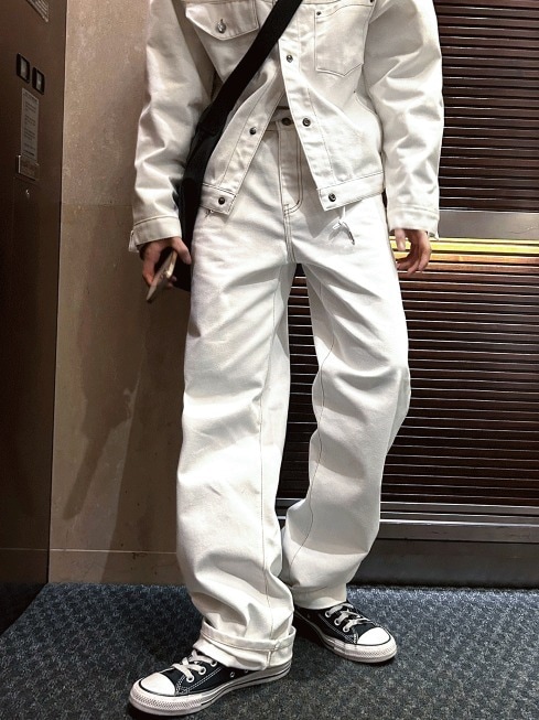 [COSYHARU公式] Non-fade White Denim Pants