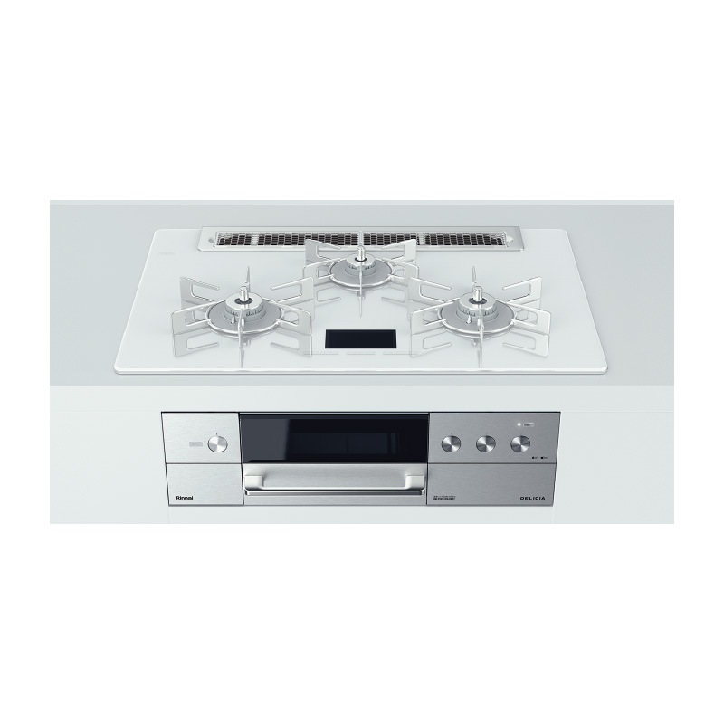 ビルトインコンロ DELICIA デリシア 3口 AC100V電源タイプ プロパンガス 75cm LPG アローズホワイト RHS71W31E14VCASTW-LPG