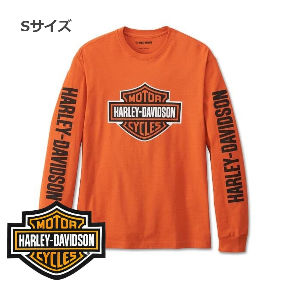 ハーレーダビッドソン 純正 メンズ バー&シールドロングスリーブTシャツ 99082-24VM バイク用品 ばいく 純正 Tシャツ 長袖