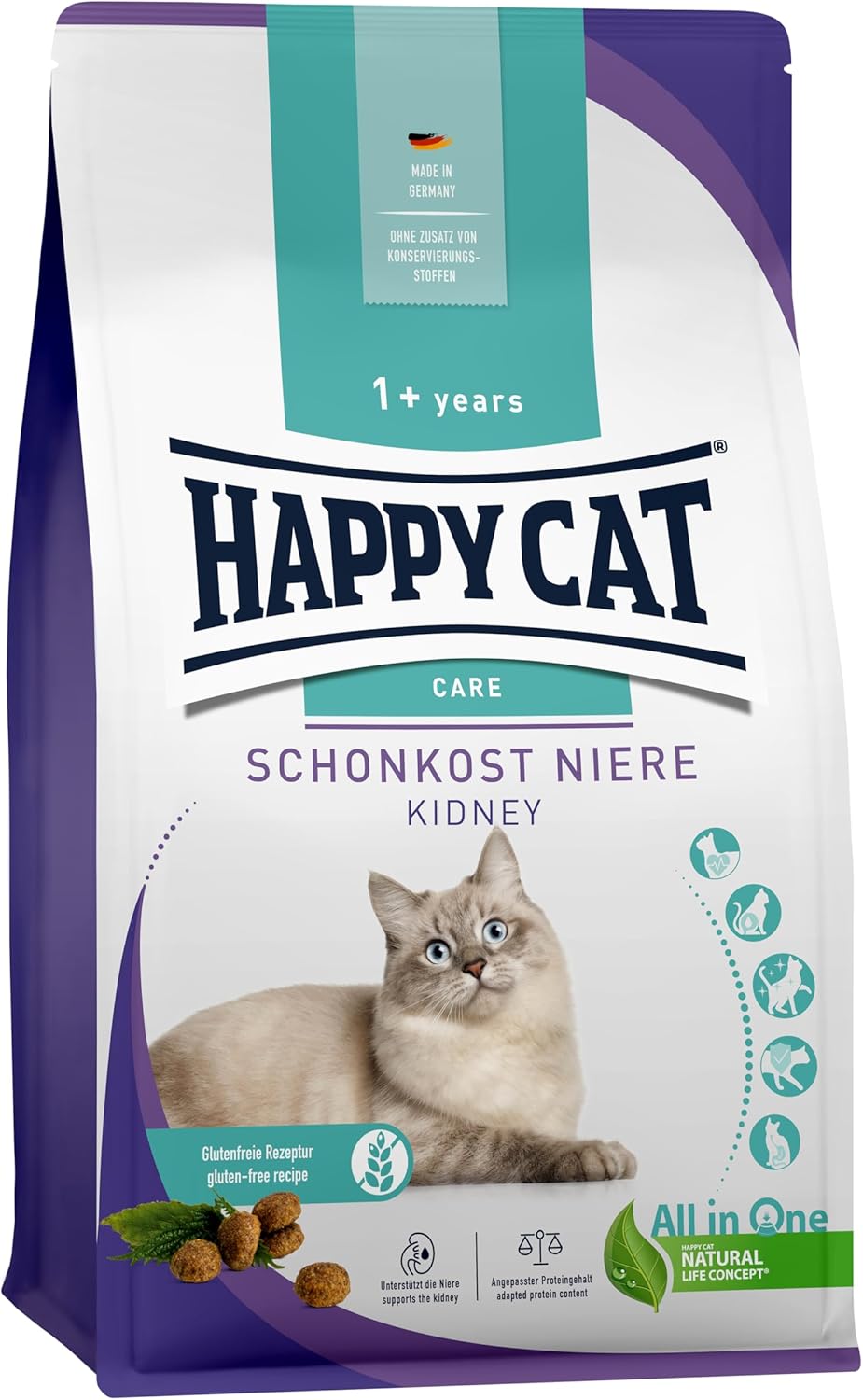 HAPPY CAT (ハッピーキャット) ダイエットニーレ 療法食 - 腎臓ケア 全猫種 成猫シニア猫 pHコントロール グルテンフリー 無添加 ヒューマングレード ドイツ製 キャットフード 8,199円