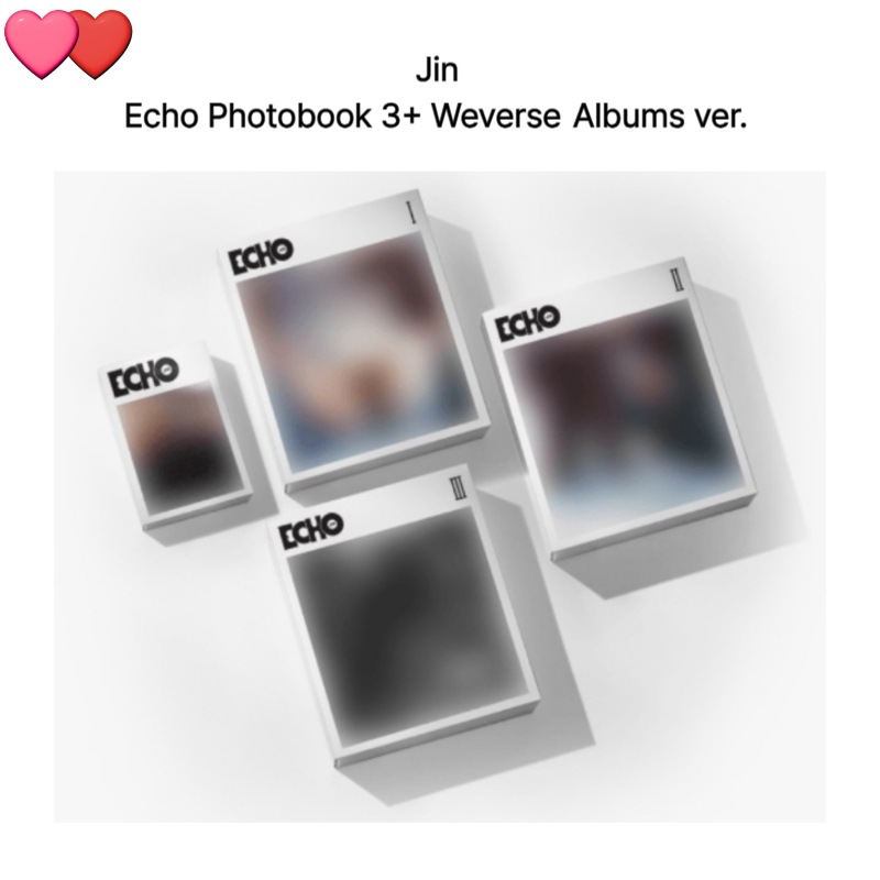(特典)BTS Jin - Echo Photobook 3種set + Weverse Albums ver. SETチャート反映