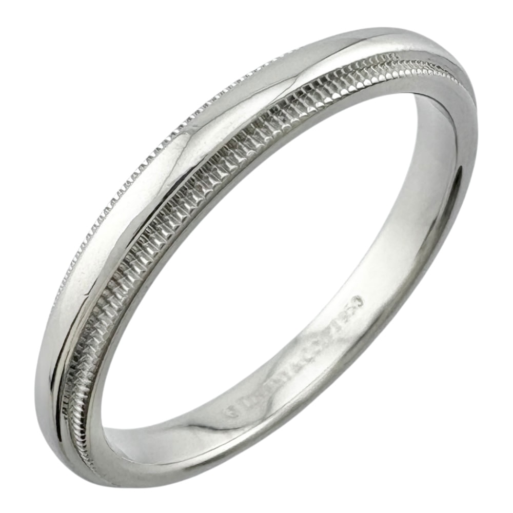 ティファニー ミルグレイン リング 指輪 19.5号 Pt950プラチナ TIFFANY&Co. 中古 美品