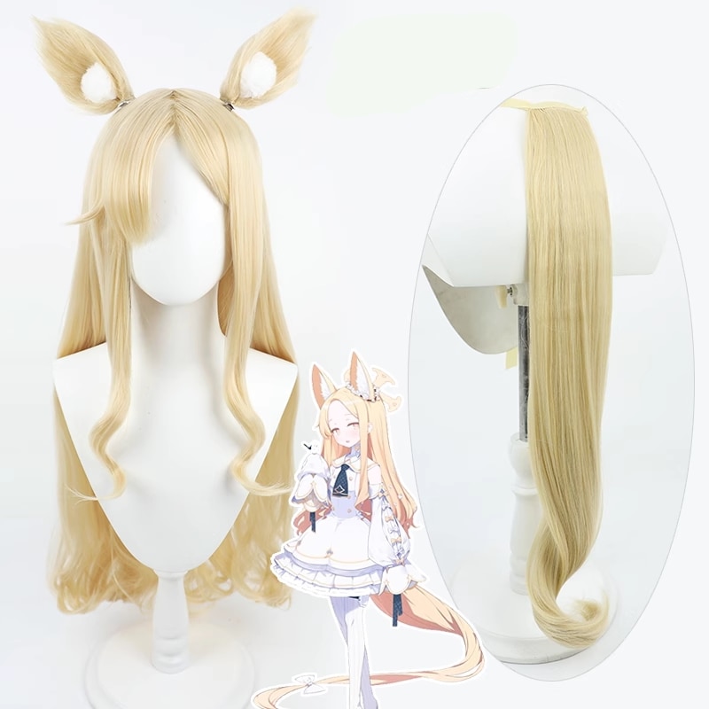 コスプレウィッグ 百合園 セイア コスプレ 耳付き 尻尾付き かつら カツラ 耐熱 演出服 アニメ 祭り ハロウィン クリスマス 学園祭 文化祭