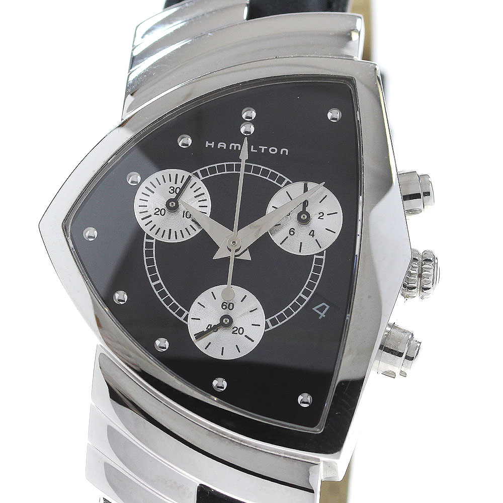 ハミルトン HAMILTON H244121 ベンチュラ デイト クロノグラフ クォーツ メンズ _862266【中古】