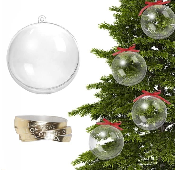 クリスマスボール 柔らかな質感の 透明中空ボール 88％以上節約 10個セット 10cm プラスチックボール アクリル オーナメント