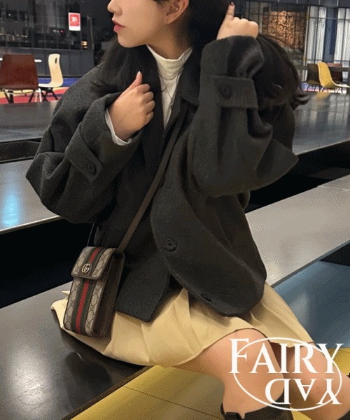 [フィット保障] アバンフィット 厚手 暖かい カラー ショート コート ジャケット 3colors