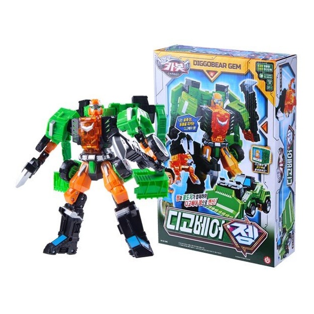 【正規品】 ハローカーボット ディゴベア ジェム / ディゴベアジェム/キューブパック付/ジェムチェンジ/ベア/ブルドーザー/二段合体/合体/変身ロボット