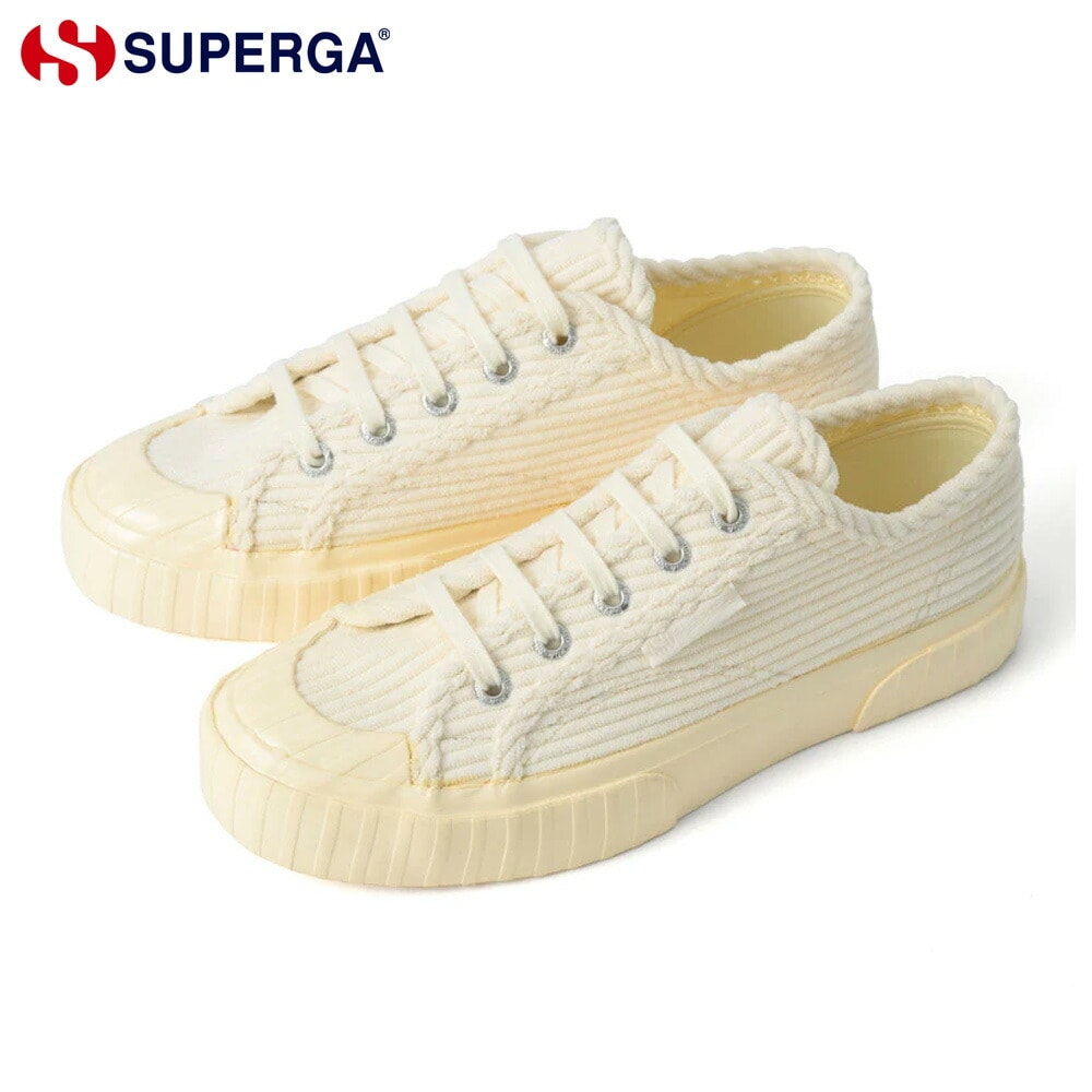 SUPERGA スニーカー レディース ストライプ コーディロイ 3A11388W A03 スペルガ 2630 STRIPE CORDUROY ミリタリーテイスト 厚底