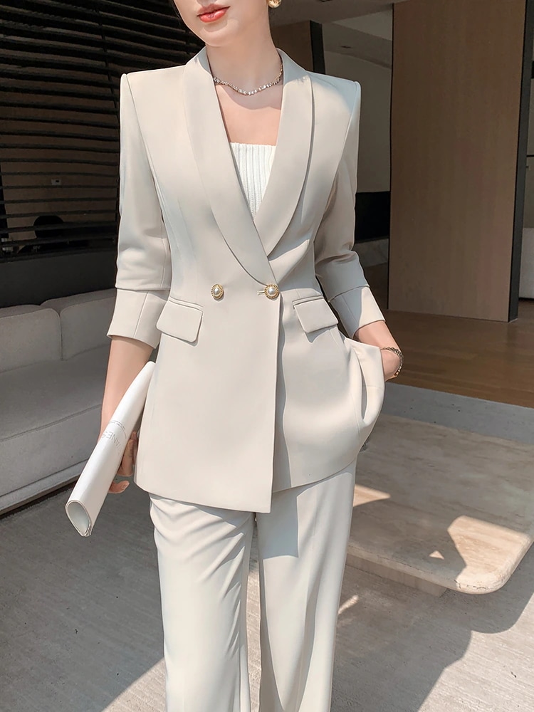 新生活応援ビジネス特集 品質保証！2025 ブレザーの韓系スーツ セットアップ ワイドパンツ 入園式 入学式 卒園式 OLオフィス ビジネス フォーマル レディースファッション 通勤