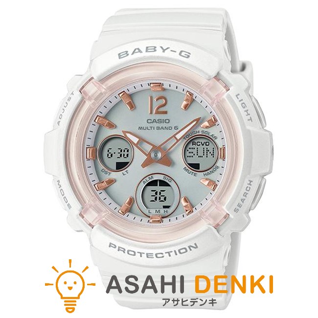 腕時計・時計 カシオ BGA-2800-7AJF 電波ソーラー ホワイト スケルトン CASIO Baby-G ベイビージー ベビージー レディース