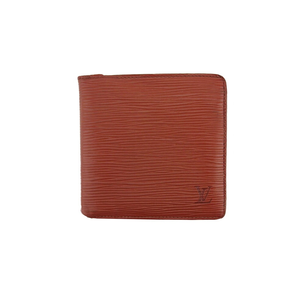 二つ折り財布 エピ ポルトビエカルトクレディモネ ブラウン レディース 中古