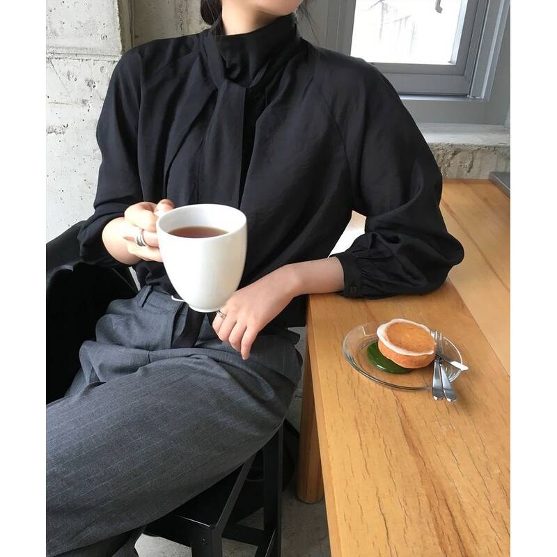 ドローフィット ウィメン DRAWFIT WOMEN フロー タフ スカーフ ブラウス [BLACK] DFWMSH6101BK 372740