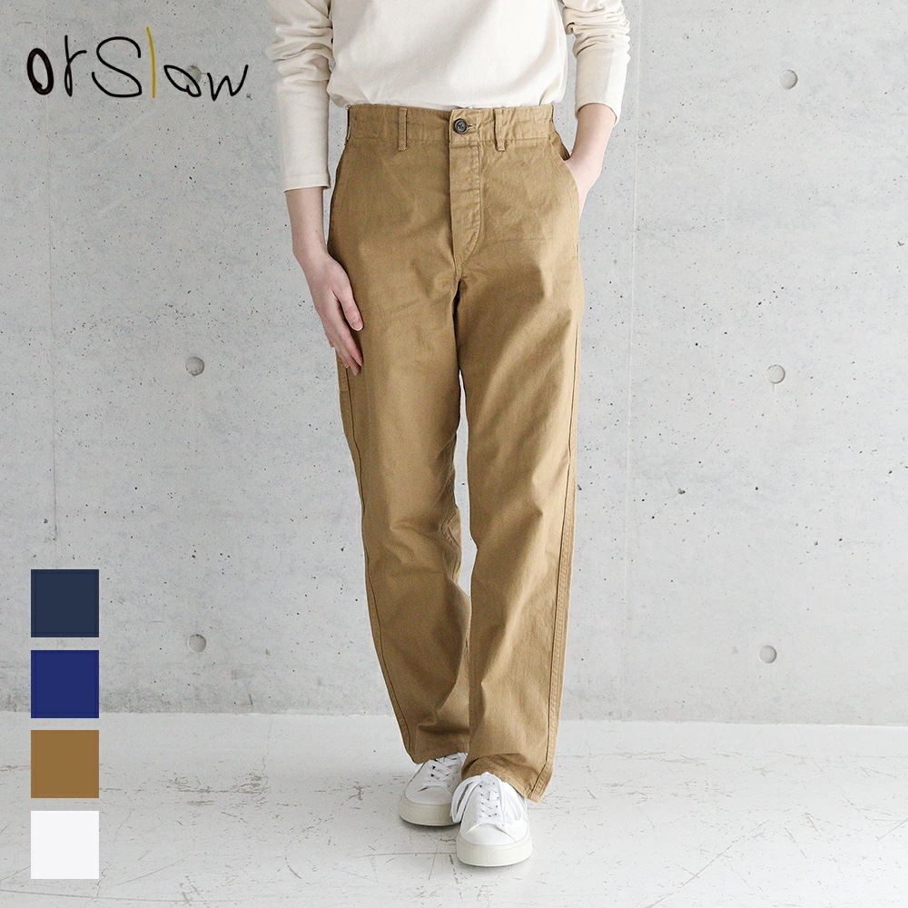 オアスロウ (orSlow) フレンチワークパンツ #03-5000 定番 スタンダード テーパード ヘリンボーン ワンウォッシュ コットン 綿 パンツ ズボン ボトムス 日本製 14,850円