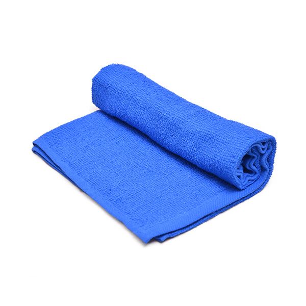 （まとめ） 伊藤忠リーテイルリンク フェイスタオル ダークカラー 青 FTD-3 1パック（5枚） [x5セット]