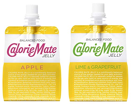 【セット商品】 大塚製薬 カロリーメイト ゼリー 2種セット (アップル/ライム&グレープフルーツ) 215g ×24袋