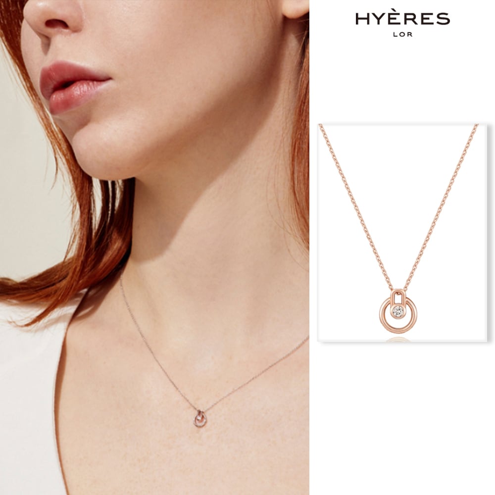 お買得！】 LOR] [HYERES Happiness necklace Lock round 14K ネックレス Type:Combi -  flaviogimenis.com.br