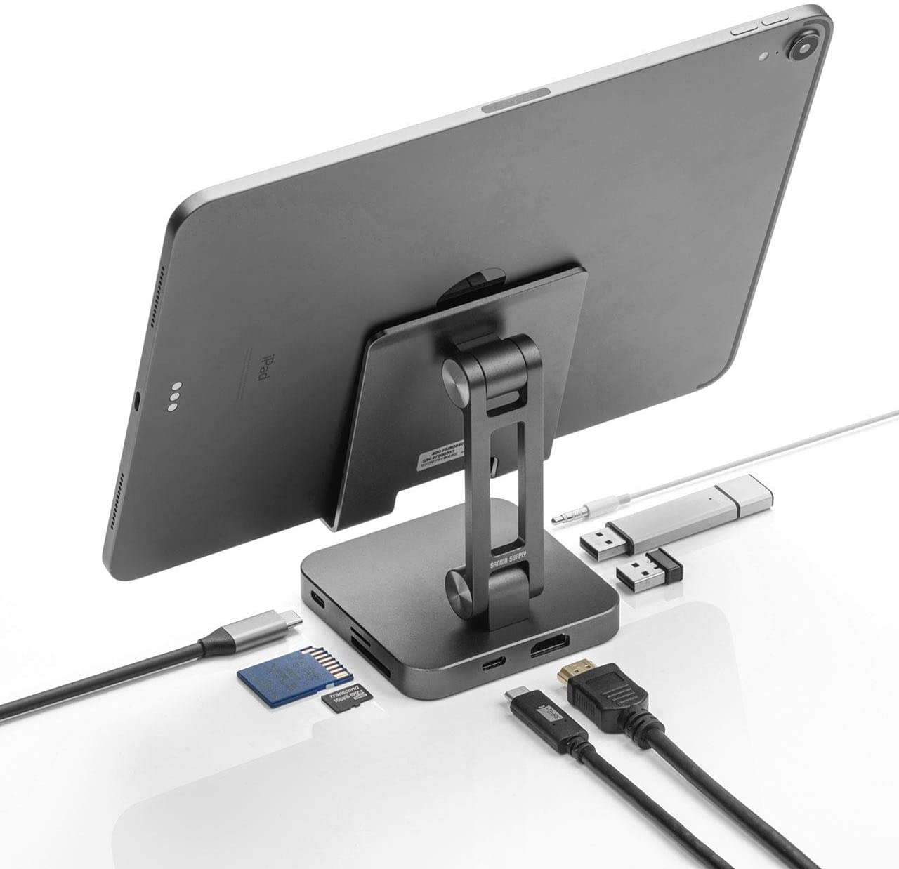 【本日限定価格】 サンワダイレクト 400-HUB088GMN ガンメタリック SD/microSD