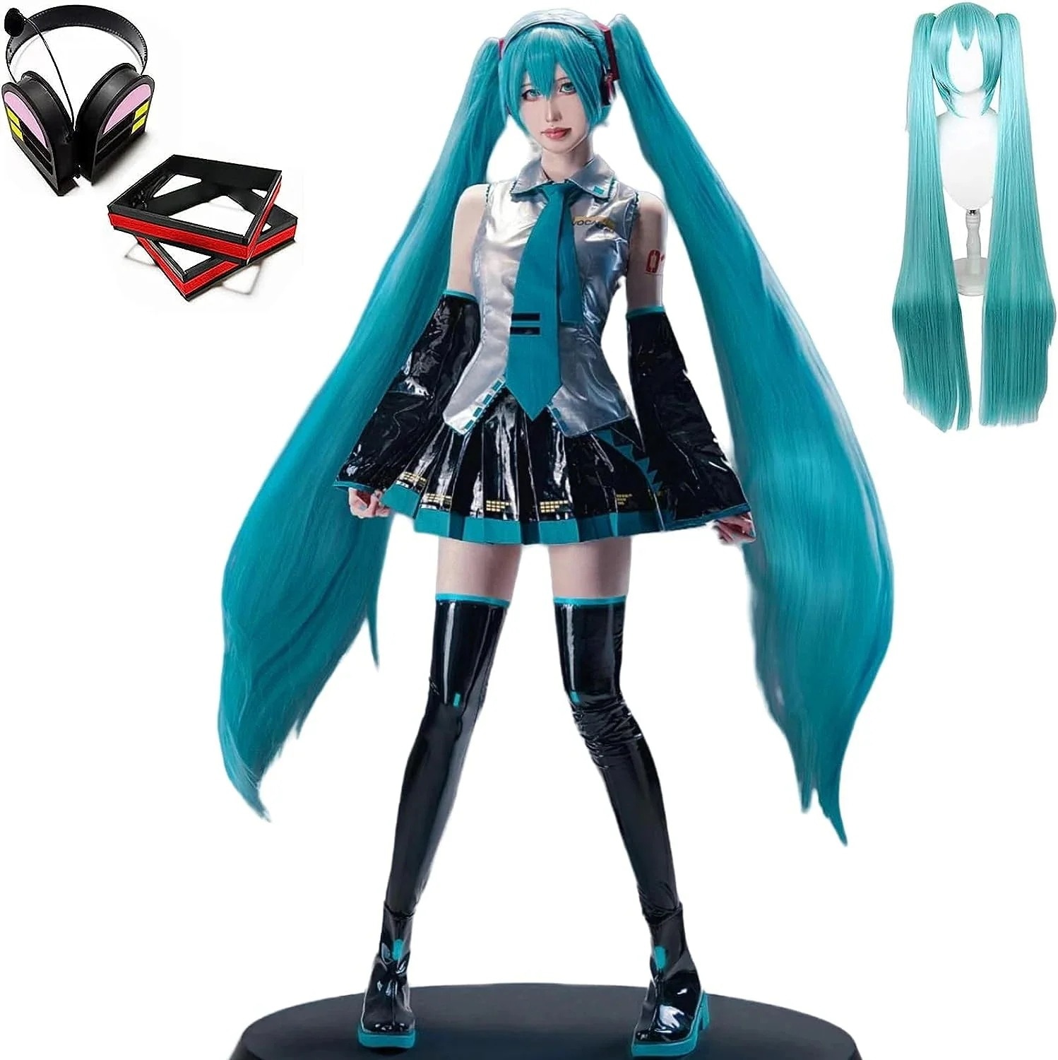 コスプレ衣初音ミク初音ミクMIKUはつね制服ウィッグ付きイベントパーティー変演出服クリスマスパーティー30%までに制限