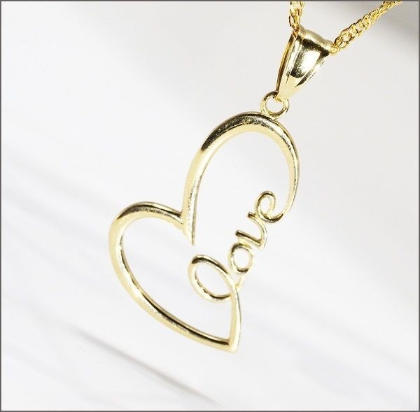 ソウルジュエリー　オープンハート　イエローゴールドK18 （遺骨ペンダント）