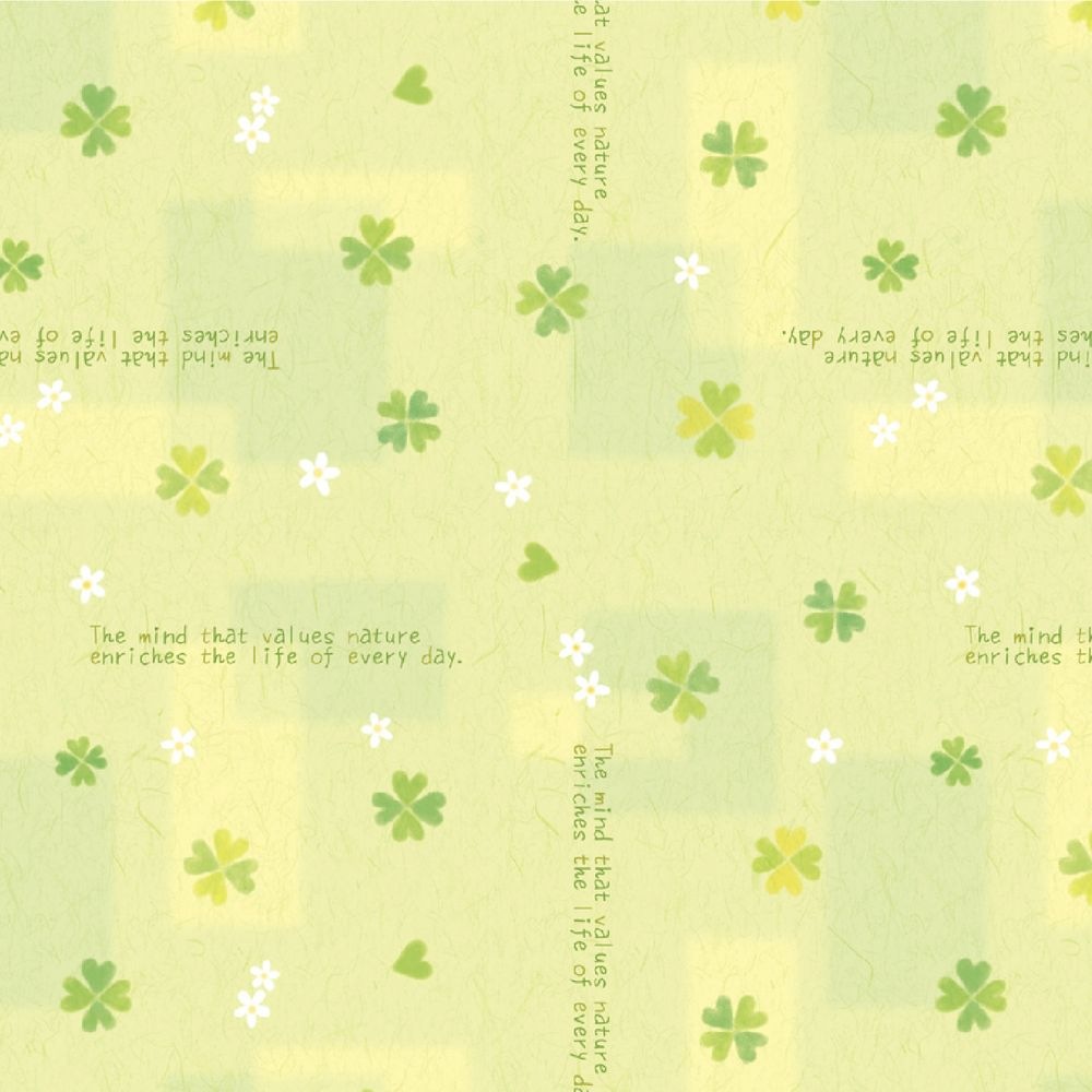 （まとめ買い）ササガワ 包装紙10枚ロール ハッピークローバー 全判 1本入（10枚巻） 49-8564 [x3]