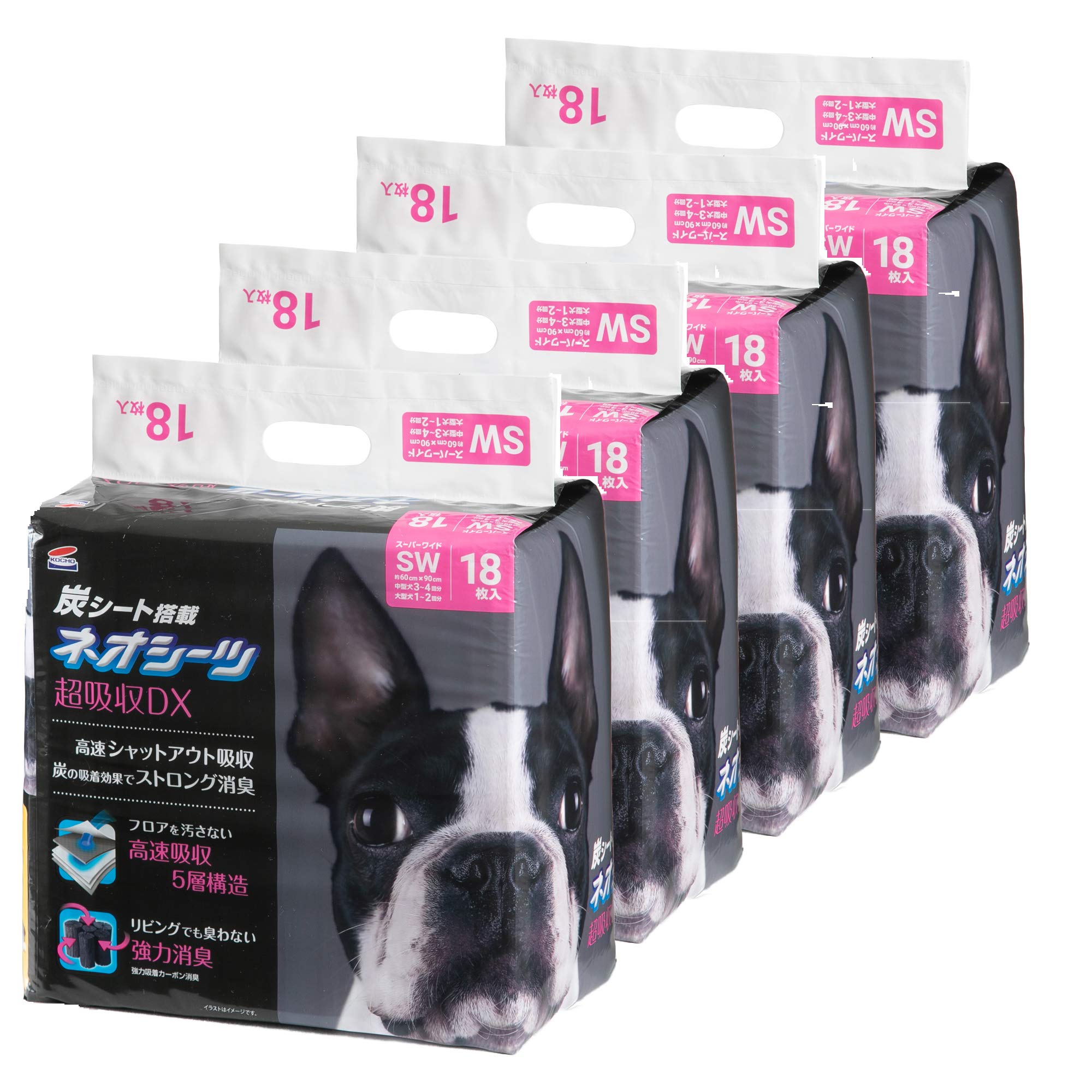 ネオ・ルーライフ ネオシーツ カーボン DX 犬用 ケース (72枚入) (ケース販売)