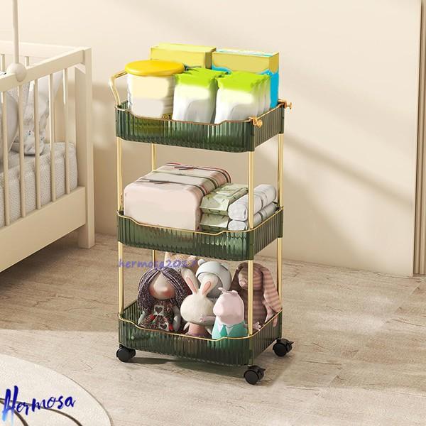 今日のイベント 新商品20%オフ キッチン収納 バスケット キャスター付き マルチワゴン 収納ラック マルチワゴン キッチン収納 小物収納 耐荷重 キャスター付き ホワイト3枚購入で200円OFF