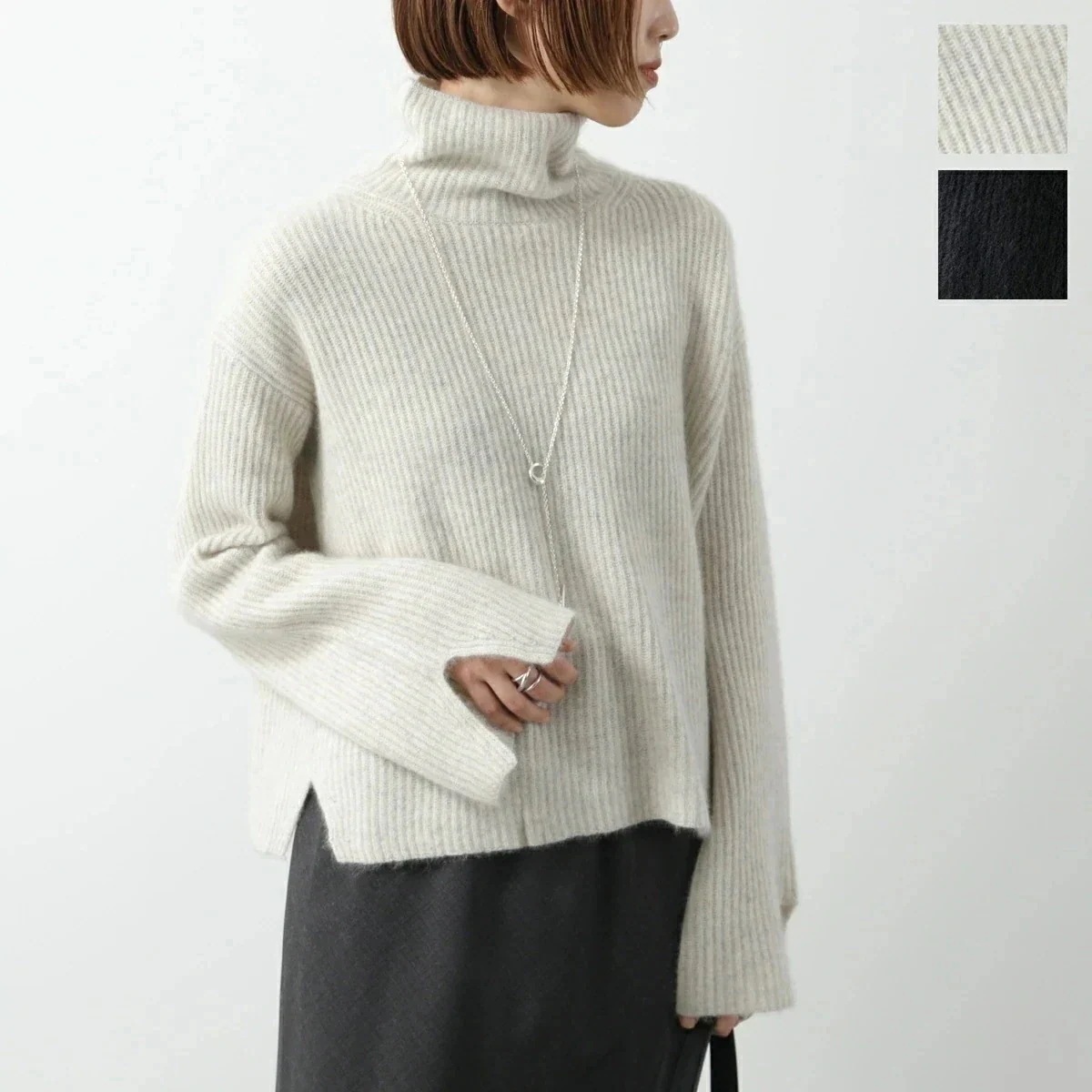 C.T.plage シーティー・プラージュ セーター CT24330 レディース ニット ウール ハイネック 長袖 タートルネック カラー2色