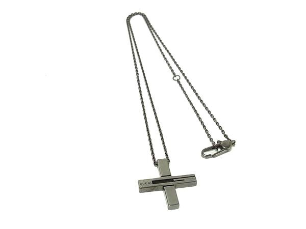 ネックレス カットアウトG クロス SV925 228363 十字架 ブラック系 ブランド ジュエリー ペンダント ラグジュアリー 小物 ギフト 誕生日プレゼント 男女兼用【本物保証】