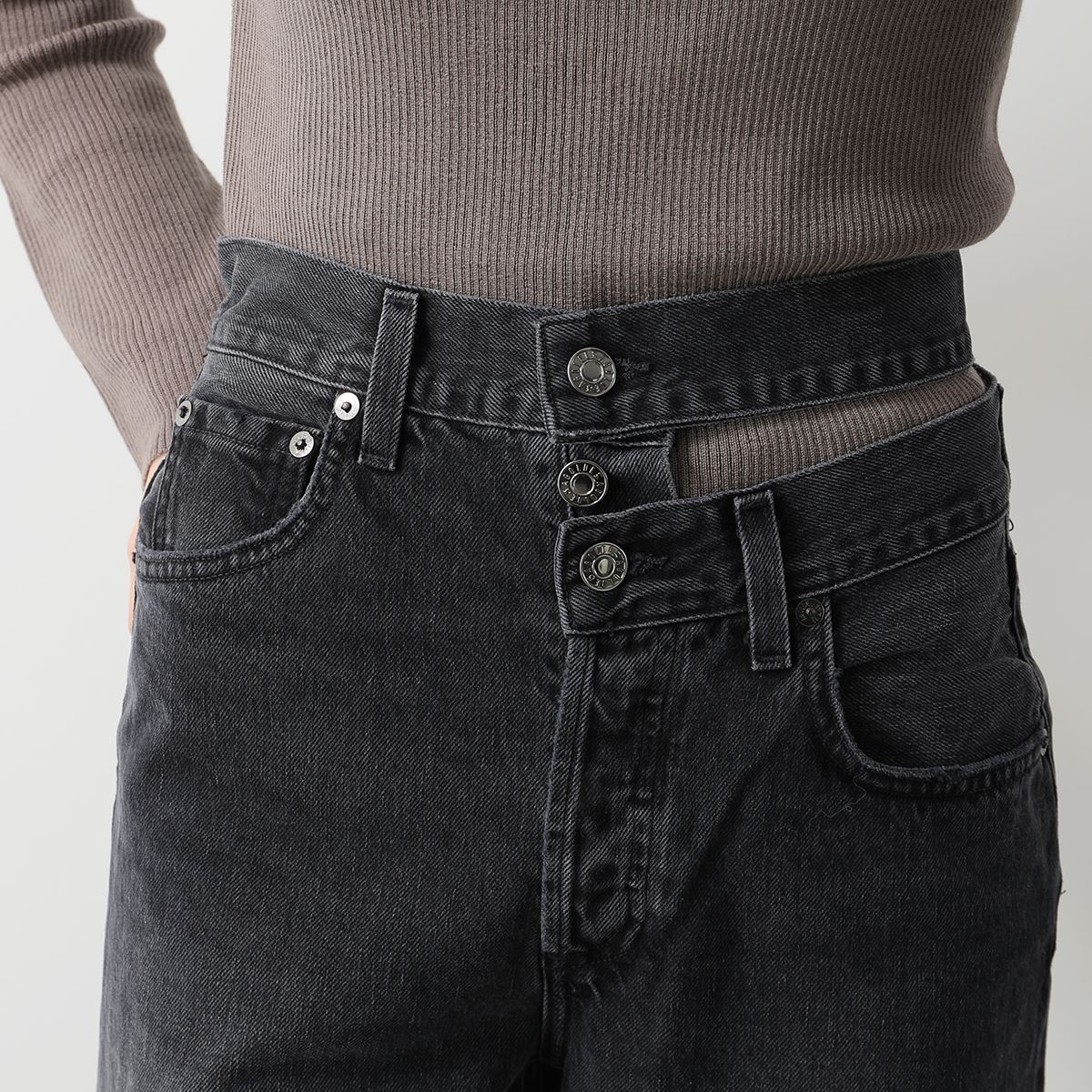 AGOLDE エーゴールドイー ジーンズ BROKEN WAISTBAND A9045-1157 レディース デニム ハイウエスト カットアウト ワイドレッグ 【mega】