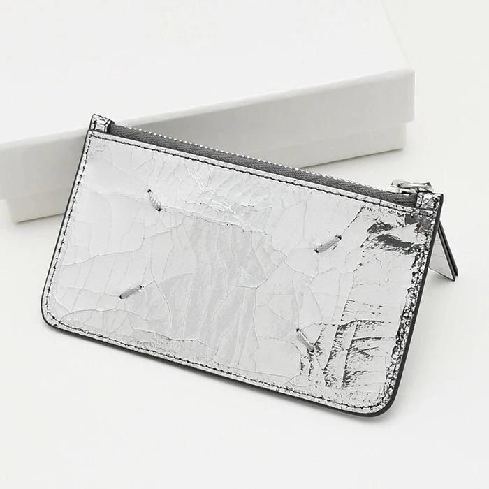 フラグメントケース ミラー カードケース SA1VX0015 P5016 メンズ ユニセックス シルバー 牛革 レザー コインケース