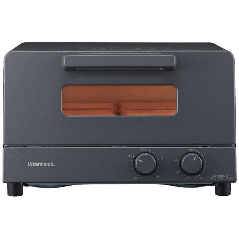 ビタントニオ　オーブントースター ビタントニオ 1200W/食パン4枚 ブラック　VOT-50-K